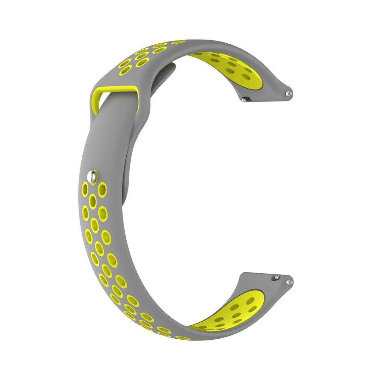 

Ремешок силиконовый двухцветный для Amazfit Bip 20мм Grey-Yellow (AMZBPSILNIKE-SY) [36652]