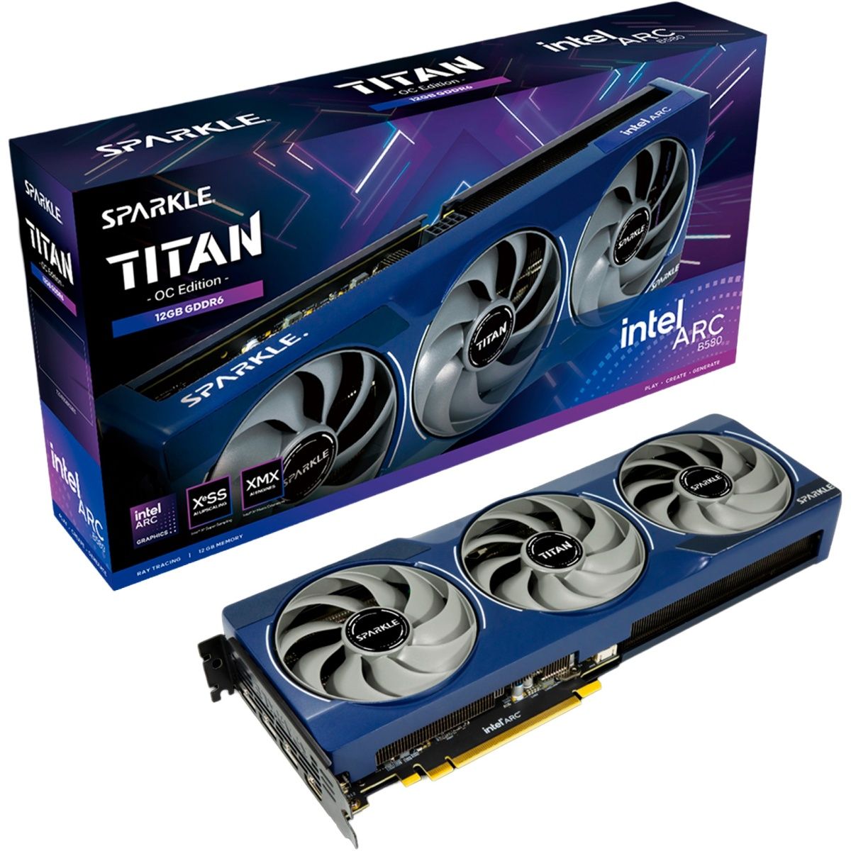 

Видеокарта Sparkle Intel Arc B580 TITAN OC Edition 12GB (SB580T-12GOC) UA