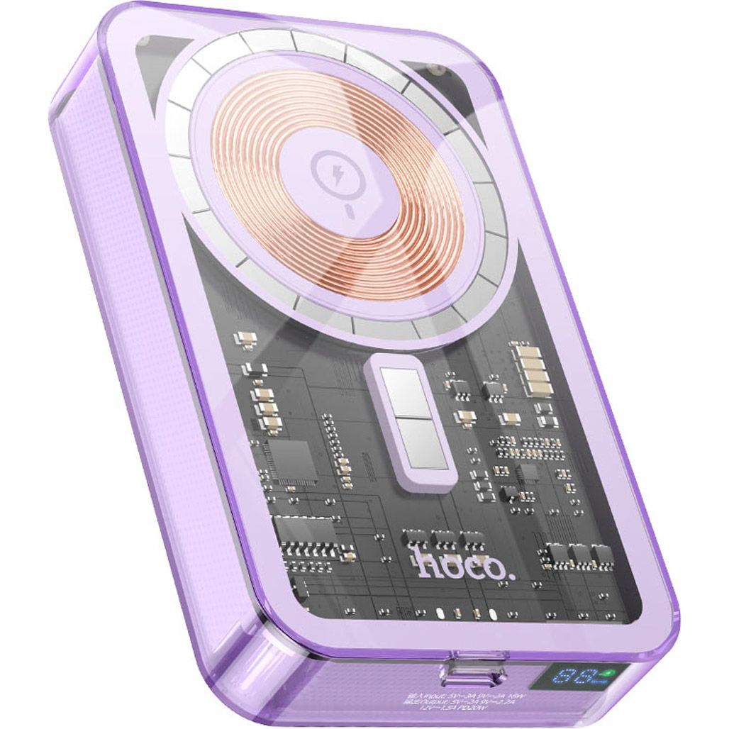 

Зовнішній акумулятор Hoco Q14A Ice Crystal MagSafe 10000mAh 20W Purple (612135)