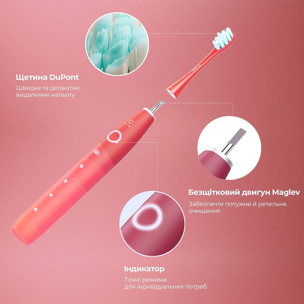 Електрична зубна щітка Xiaomi Oclean Find Duo Set Electric Toothbrush Red and Blue 2шт