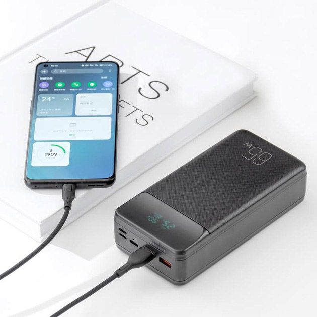 Зовнішній акумулятор XO PR201 30000mAh 65W Black