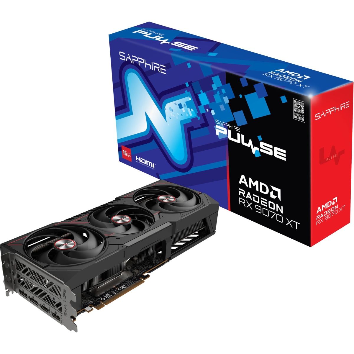 

Відеокарта Sapphire Radeon RX 9070 XT 16GB PULSE (11348-03-20G) UA
