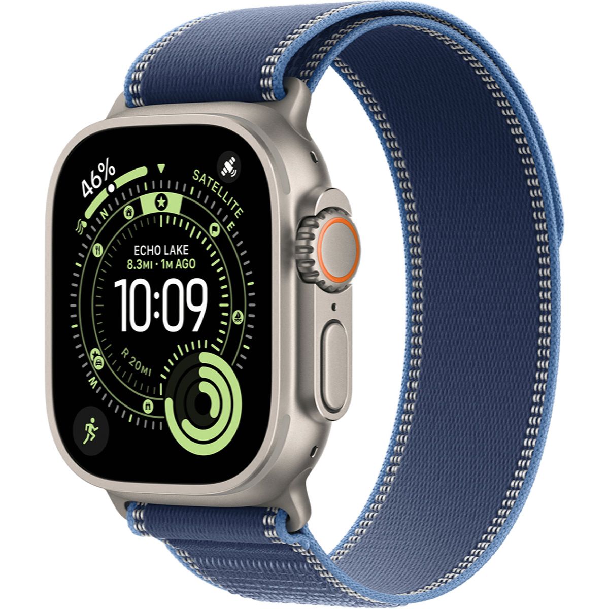 

Смарт-годинник Apple Watch Ultra 3 49mm Natural Titanium Case with Blue/Bright Blue Trail Loop S/M (MEWR4)