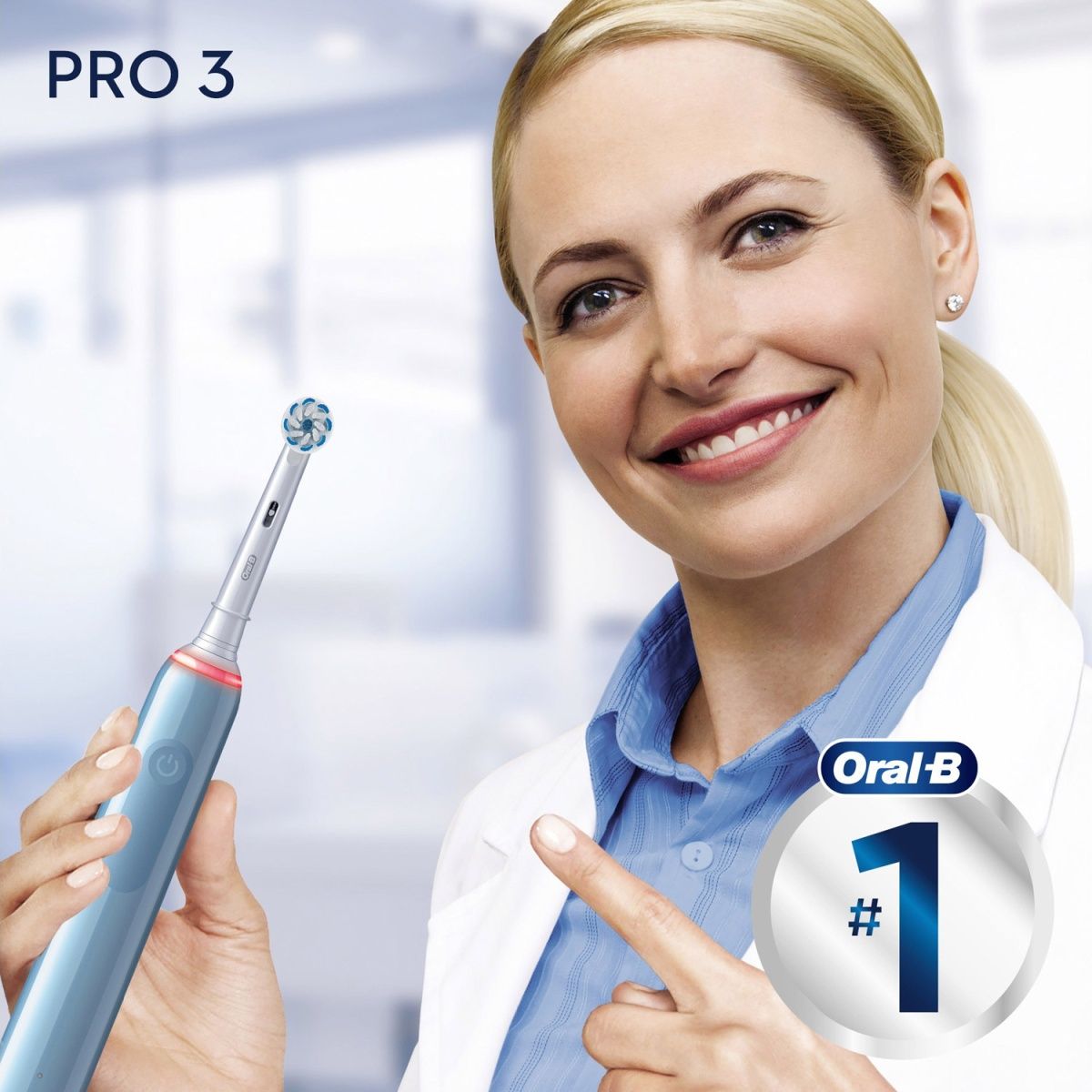 Електрична зубна щітка Oral-B Pro 3 3000 Sensitive D505.513.3 Blue