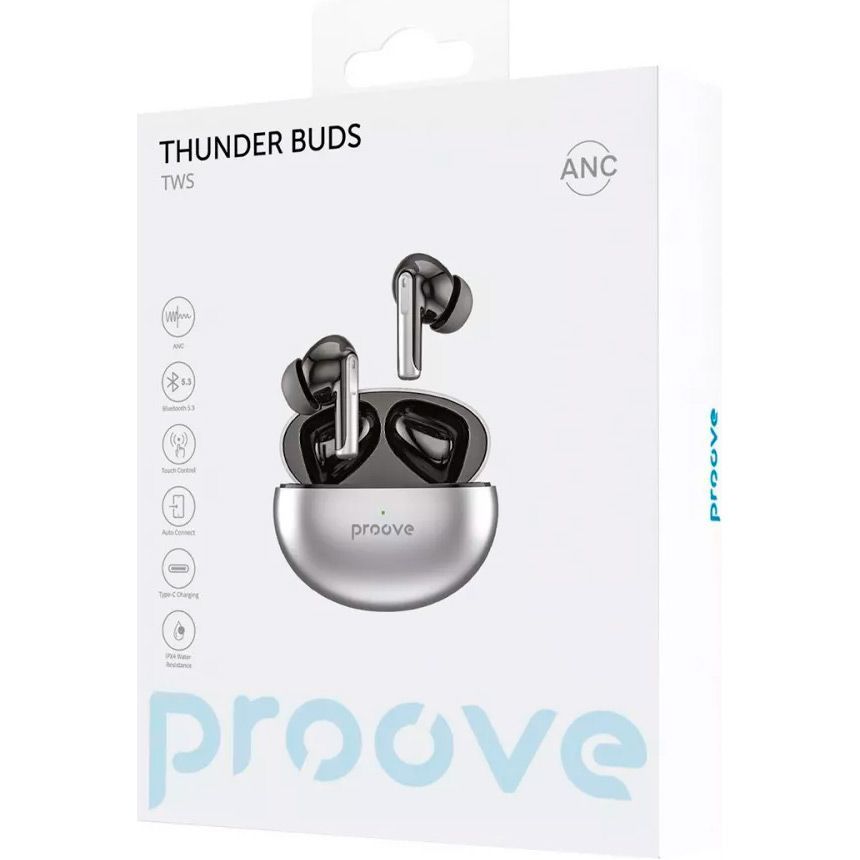 Навушники Proove Thunder Buds TWS with ANC Grey 