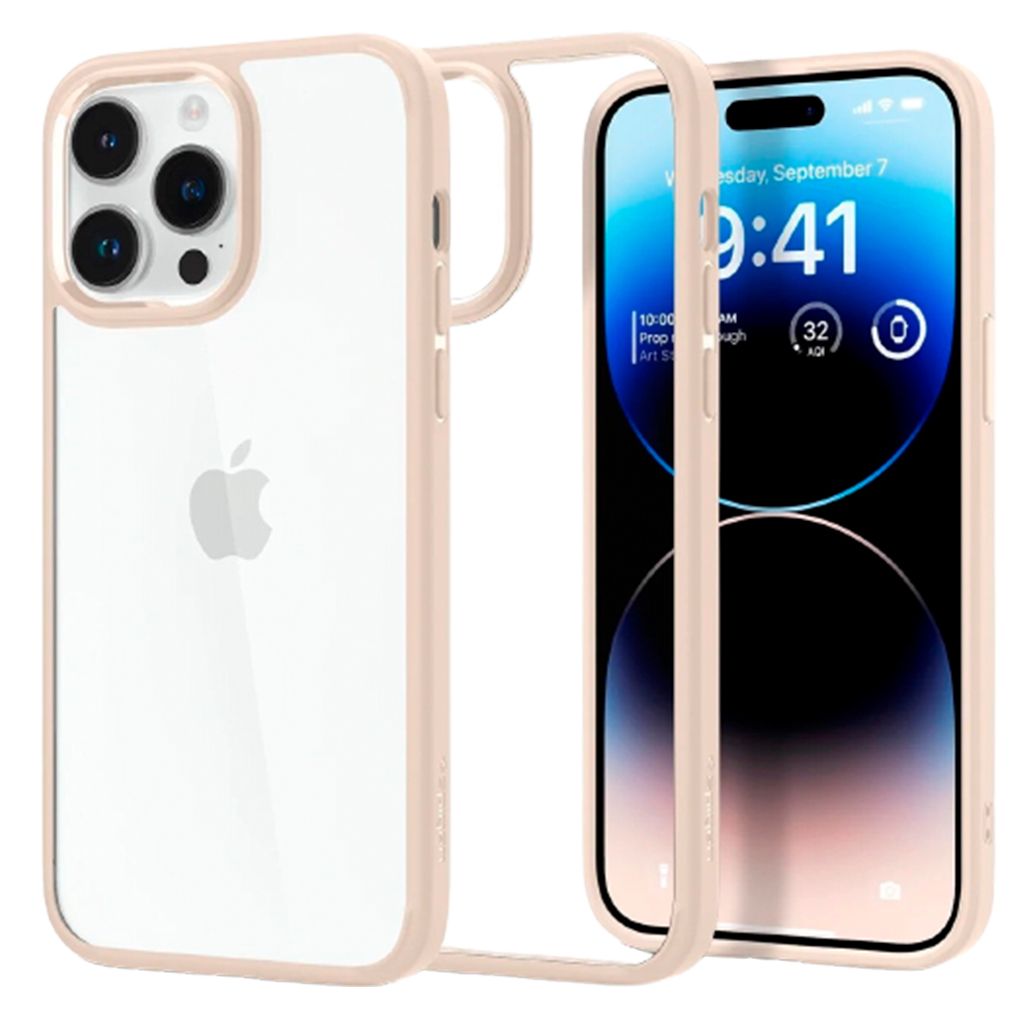 

Чохол Spigen Ultra Hybrid для Apple iPhone 14 Pro Max Sand Beige (ACS04819)