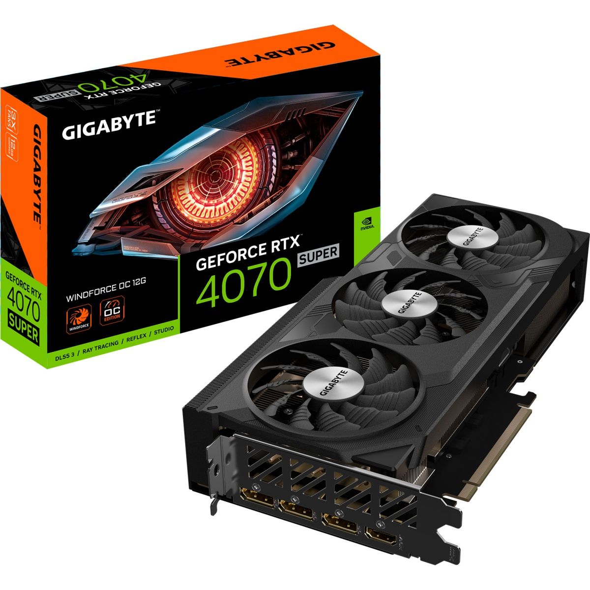 

Відеокарта Gigabyte GeForce RTX 4070 SUPER Windforce OC 12G (GV-N407SWF3OC-12GD) EU