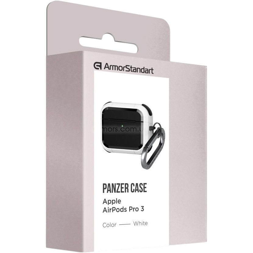 Чохол ArmorStandart Panzer для Apple AirPods Pro 3 White (ARM88290) фото 2
