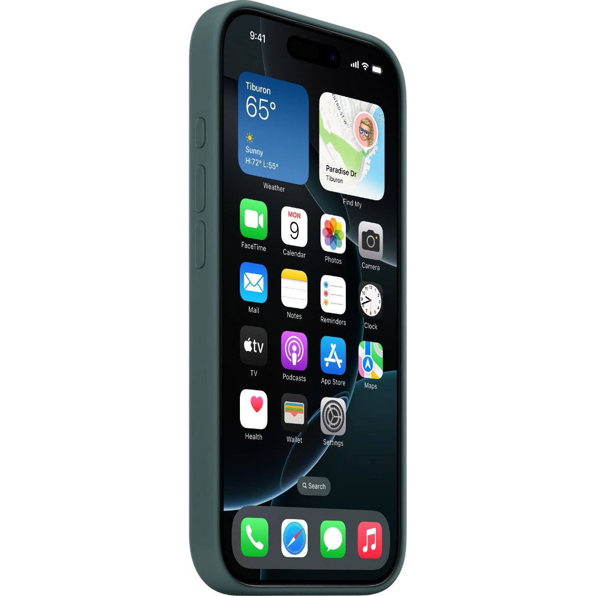 Чохол Apple Silicone Case with MagSafe для iPhone 16 Pro Lake Green AAA