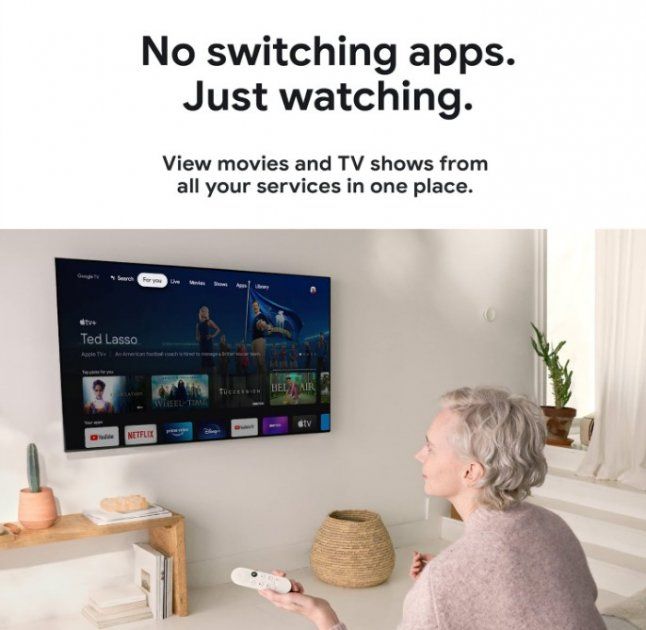 Медіаплеєр Google Chromecast with Google TV HD (GA03131-US) (768221056)