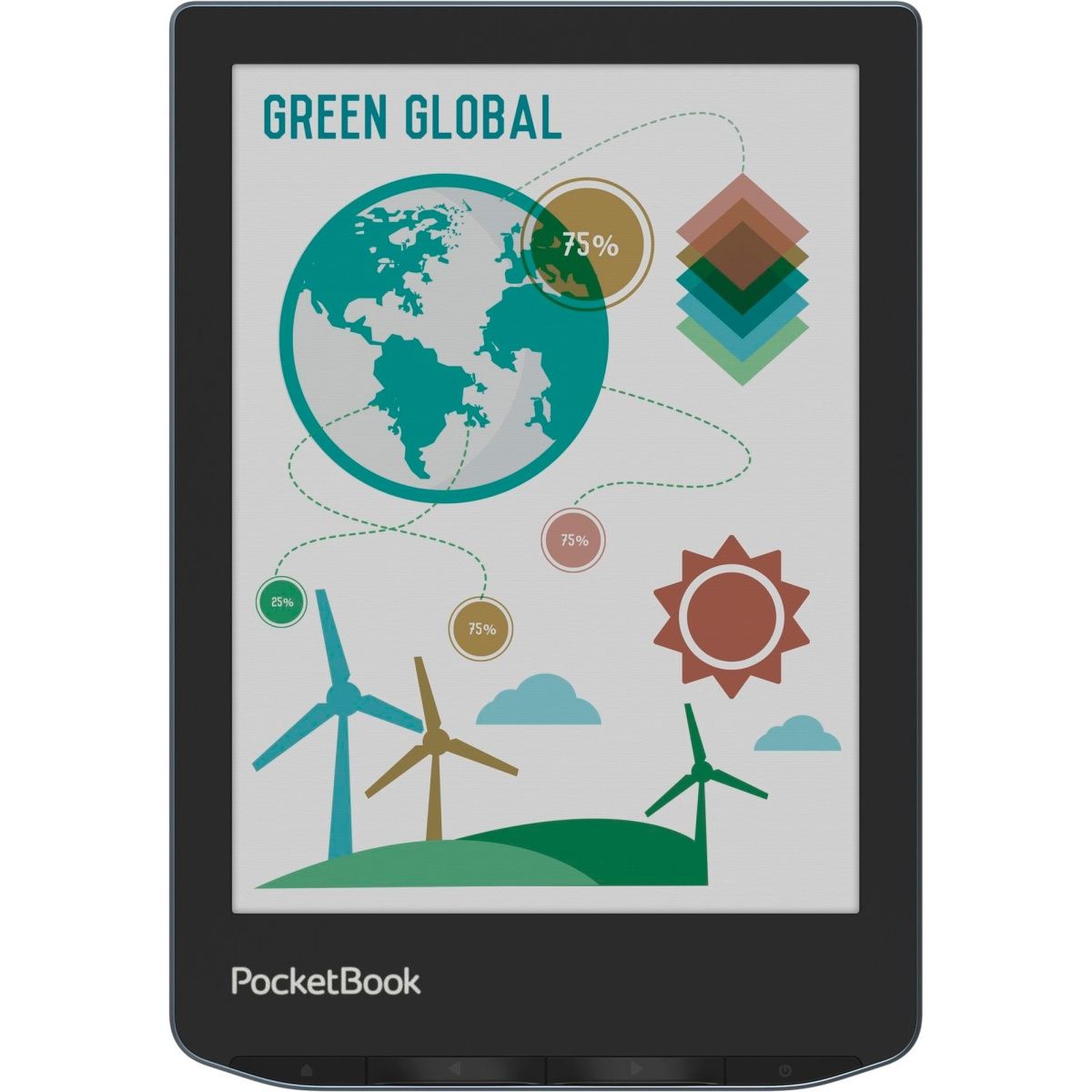 Електронна книга PocketBook 634 Verse Pro Color Stormy Sea (PB634K3-1-CIS)