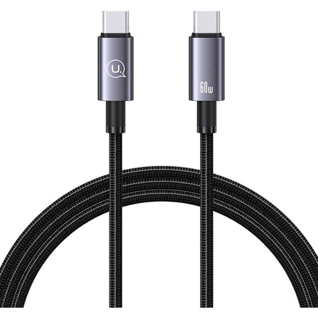 

Кабель Usams US-SJ661 USB-C to USB-C 60W 5A 1.2m Tarnish