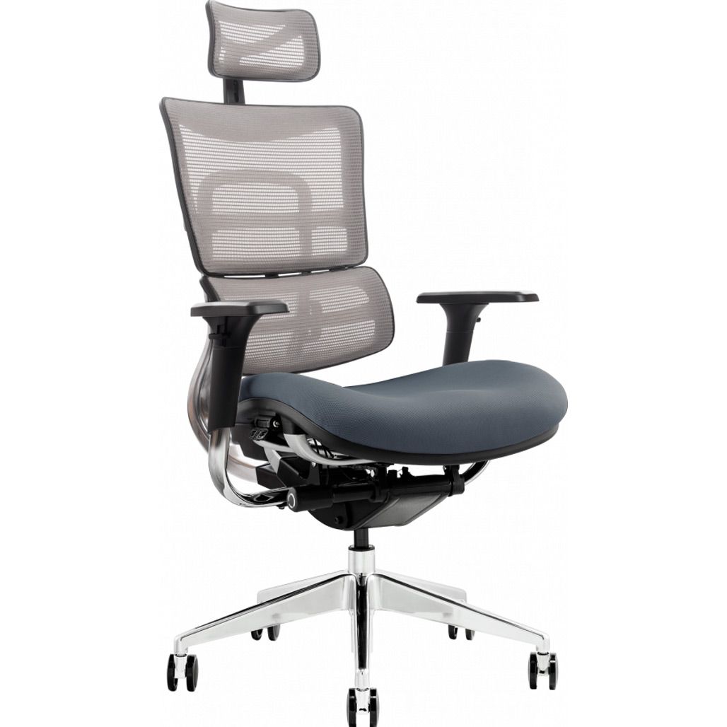 Офісне крісло GT Racer X-802 Bright Gray (W-20 B-40) 