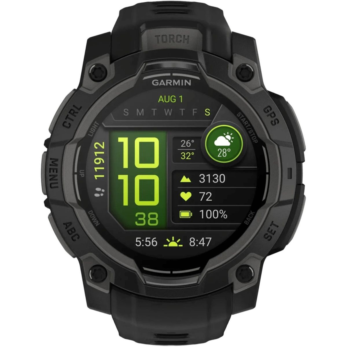 Смарт-годинник Garmin Instinct 3 AMOLED 50mm Black with Charcoal Band (010-03020-00)