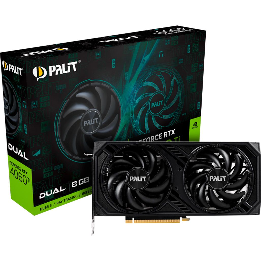 

Відеокарта Palit GeForce RTX 4060 Ti Dual 8GB (NE6406T019P1-1060D)