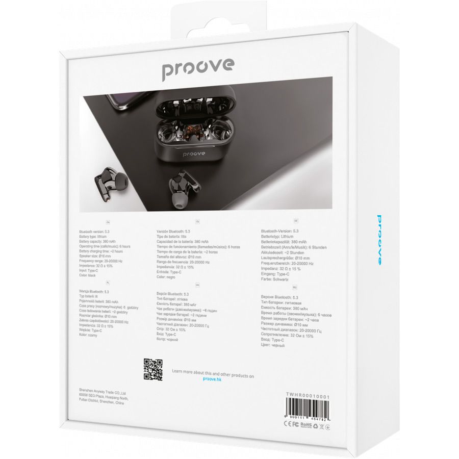 Навушники Proove Horizon TWS with ANC Black (TWHR00010001)