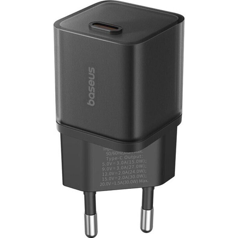Мережевий зарядний пристрій Baseus GaN5S 30W Black (P10162504113-00)