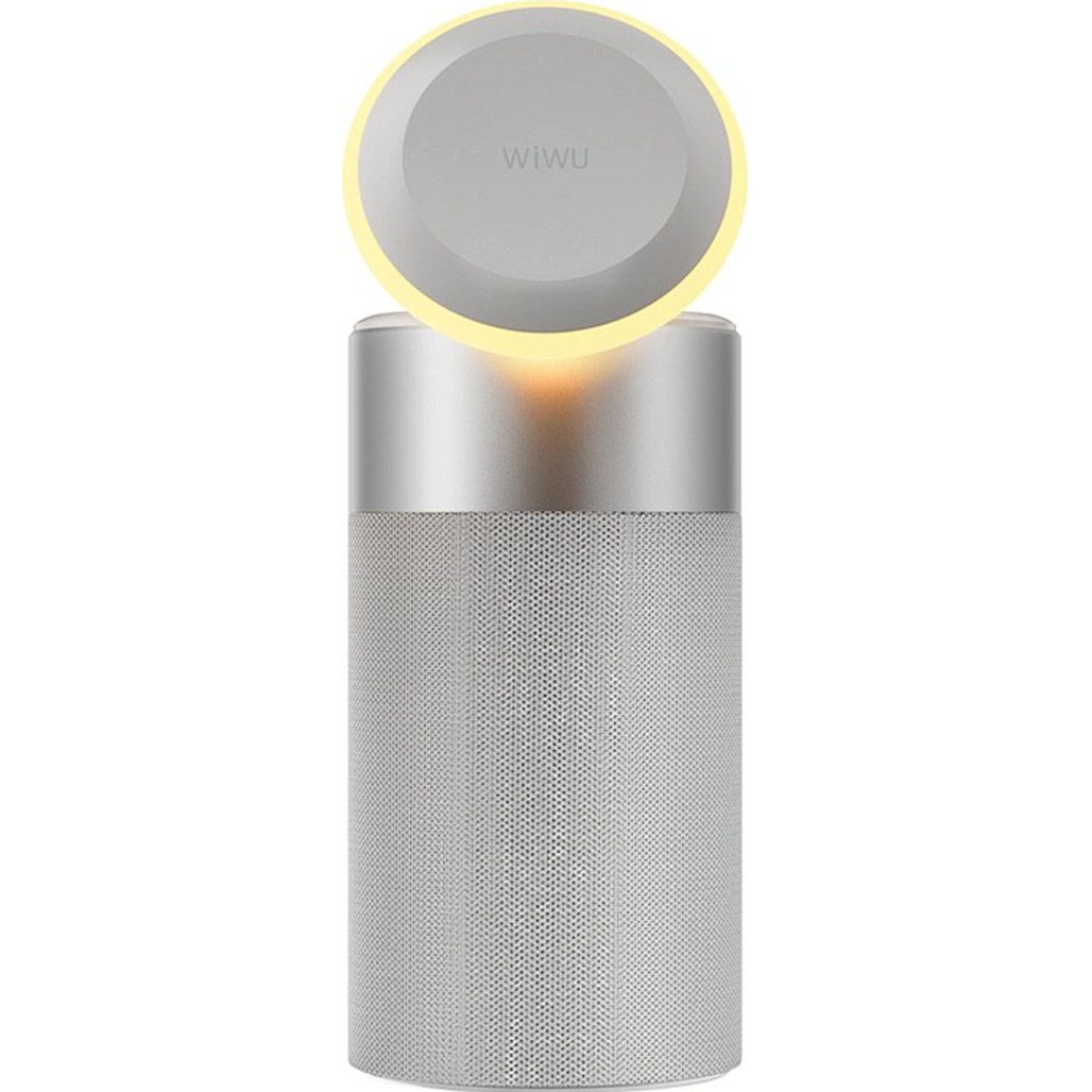 

Беспроводное зарядное устройство WiWU Wi-W022 Multi-Function with Ambient Light Speaker Silver