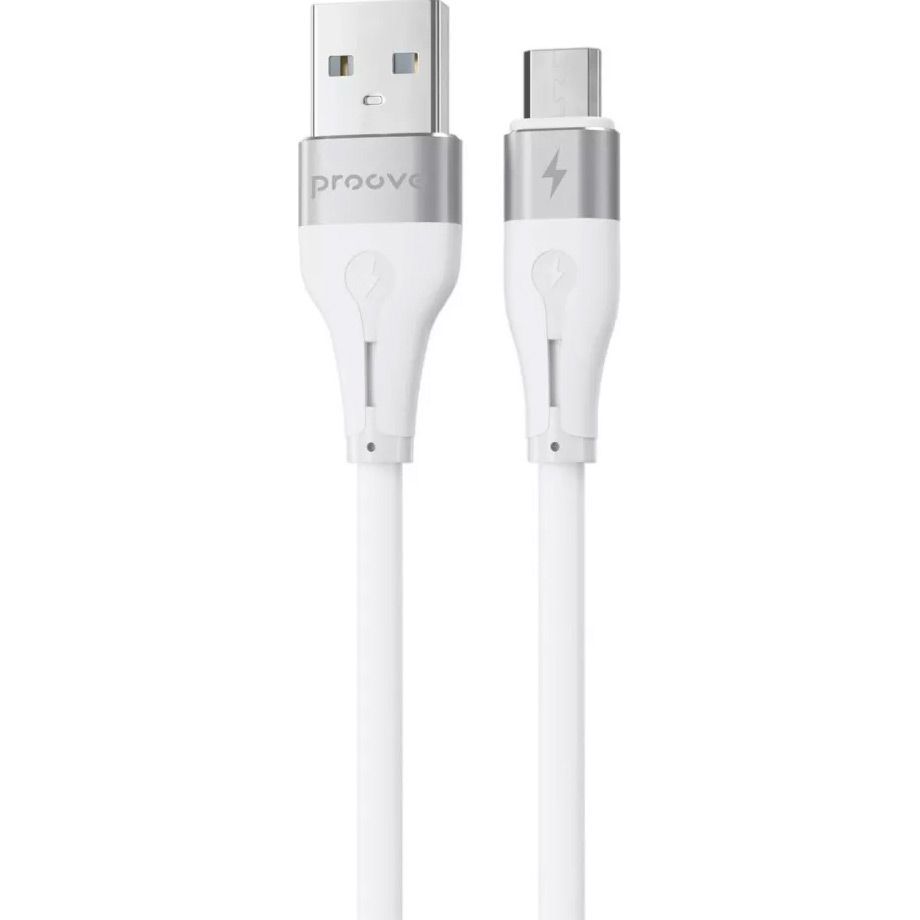 

Кабель Proove Soft Silicone USB-A to Micro-USB 2.4A 1m White (CCSO20001302)