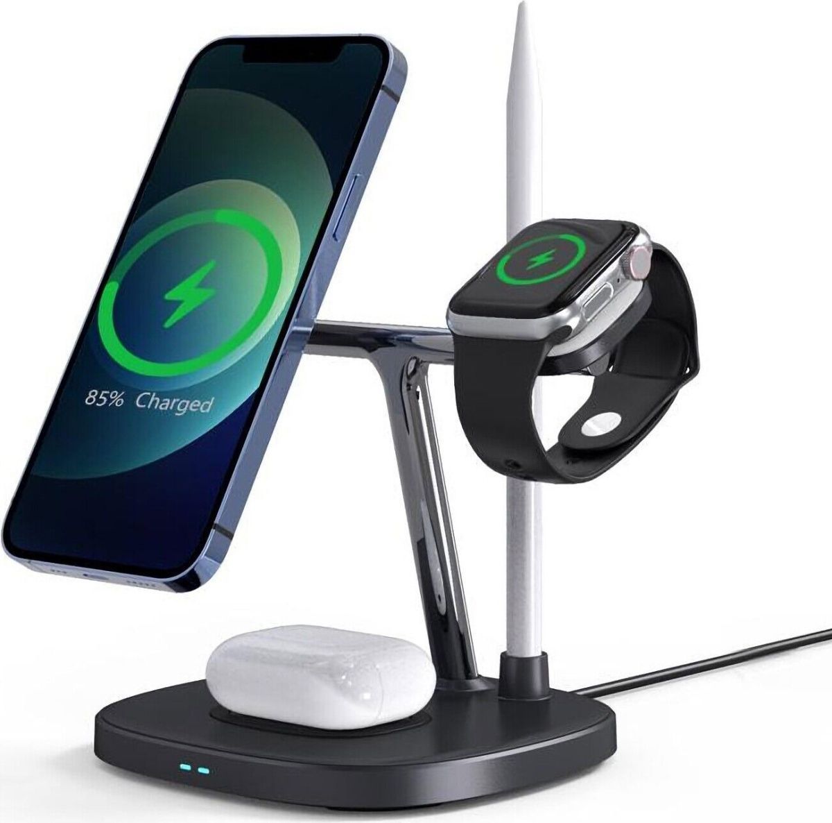 Бездротовий зарядний пристрій Choetech Magnetic Wireless Charger 4-in-1 Black (T583-F)