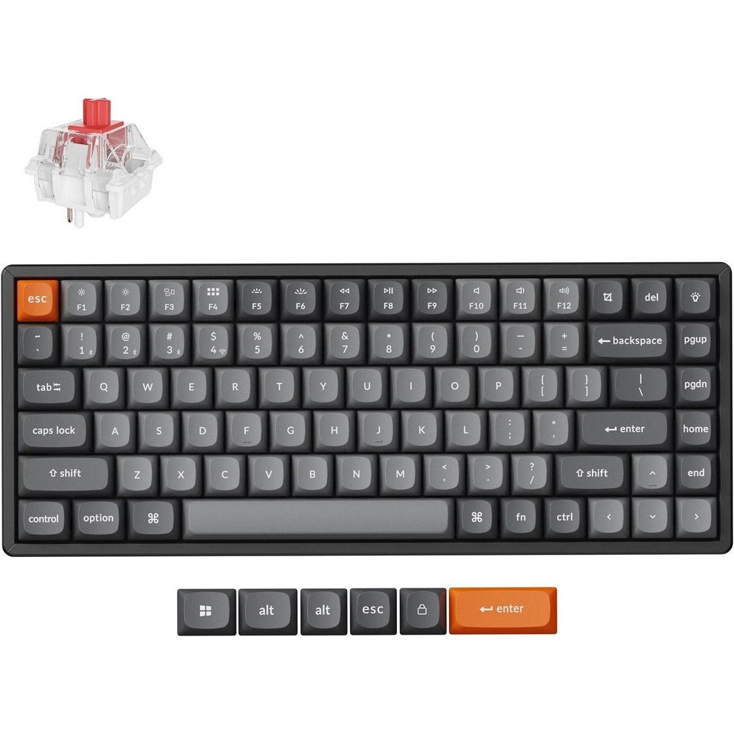 

Клавиатура Keychron K2 Max 84 Key RGB Hot-Swap Super Red Switch Black (K2M-J1-UA)