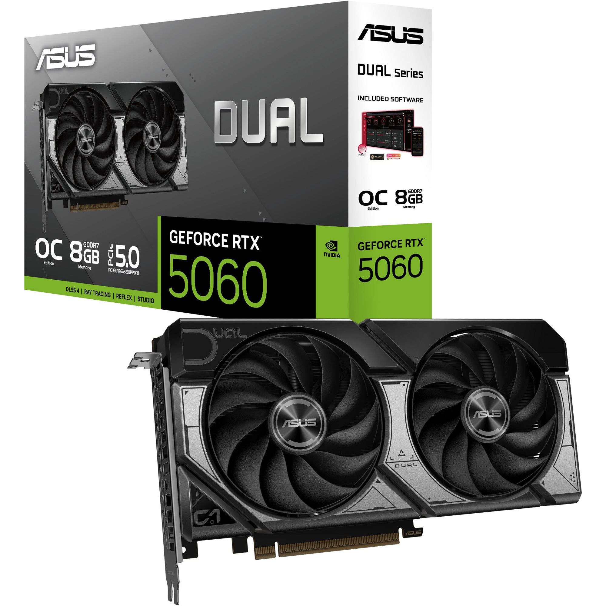 

Відеокарта Asus Dual GeForce RTX 5060 8GB OC Edition (DUAL-RTX5060-O8G) UA