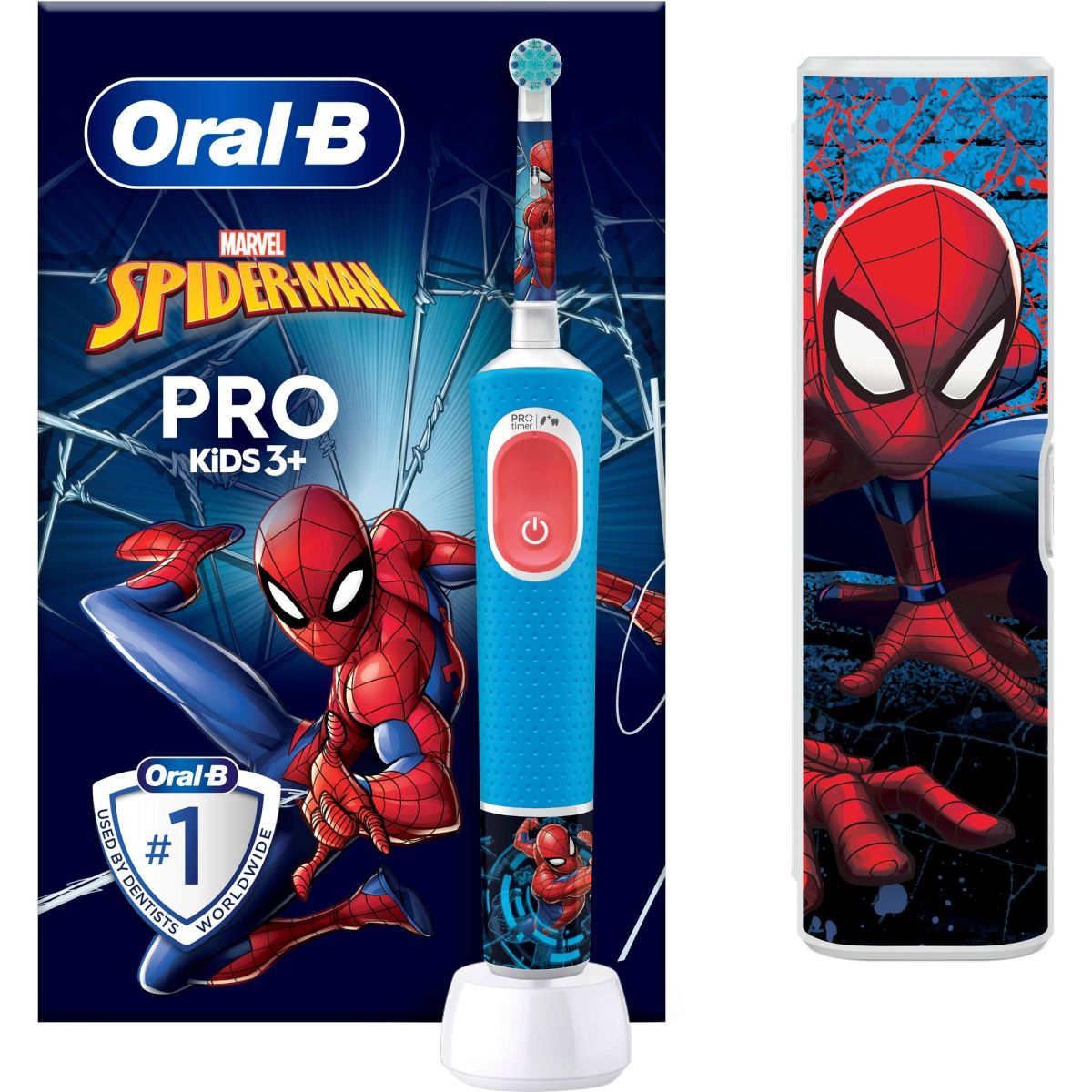 

Электрическая зубная щетка Oral-B D103 Vitality Pro Kids Spider-Man Case Special Edition