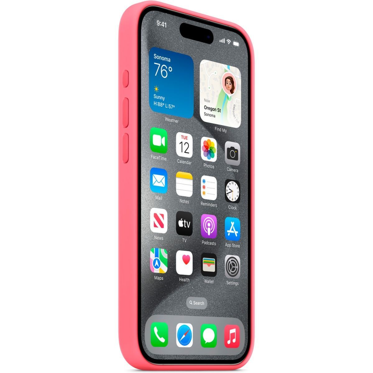 Чохол Apple Silicone Case with MagSafe для iPhone 15 Pro Pink AAA
