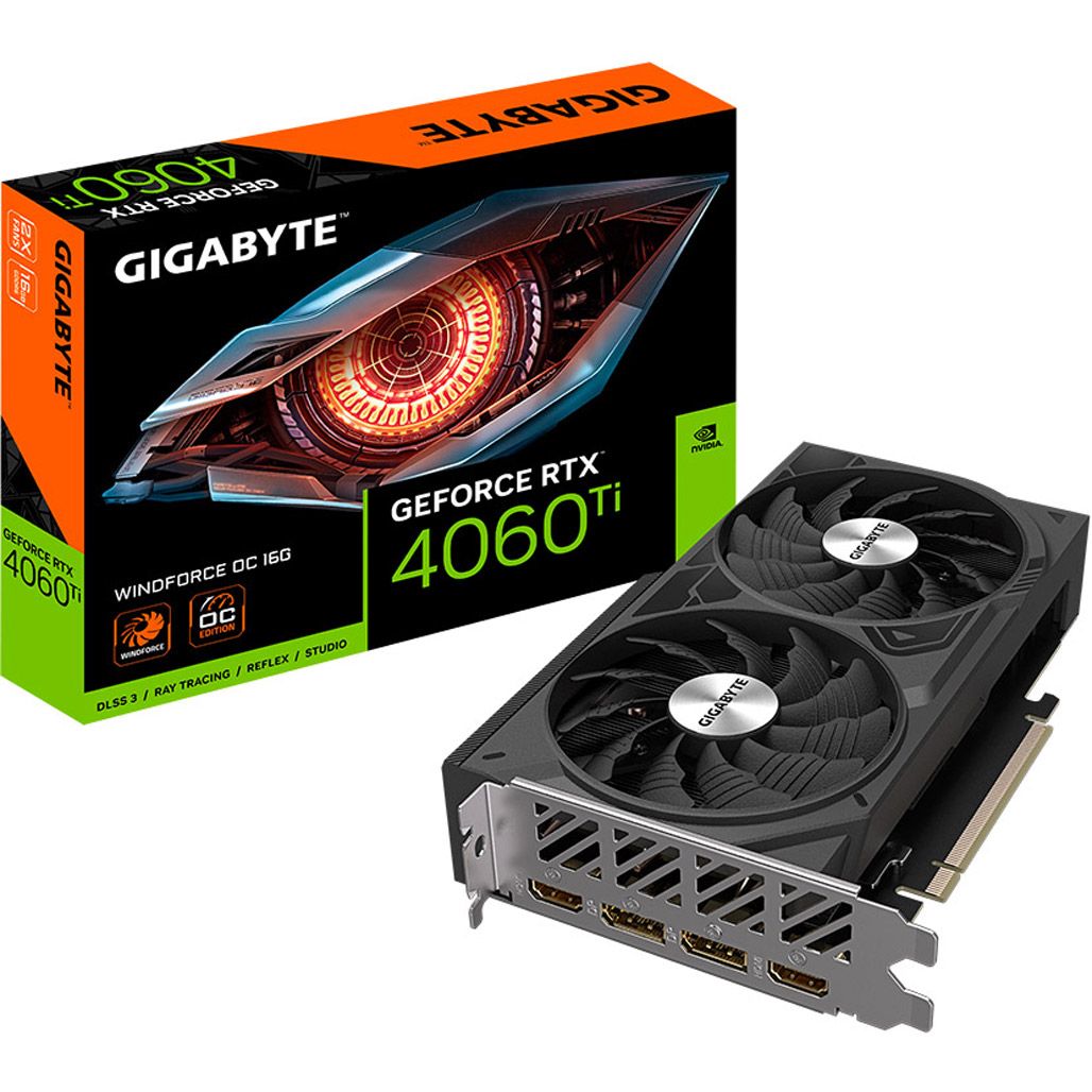 

Відеокарта Gigabyte GeForce RTX 4060 Ti Windforce OC 16G (GV-N406TWF2OC-16GD)
