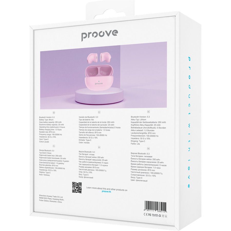Навушники Proove Mainstream Mini TWS Purple (TWMM00010009)