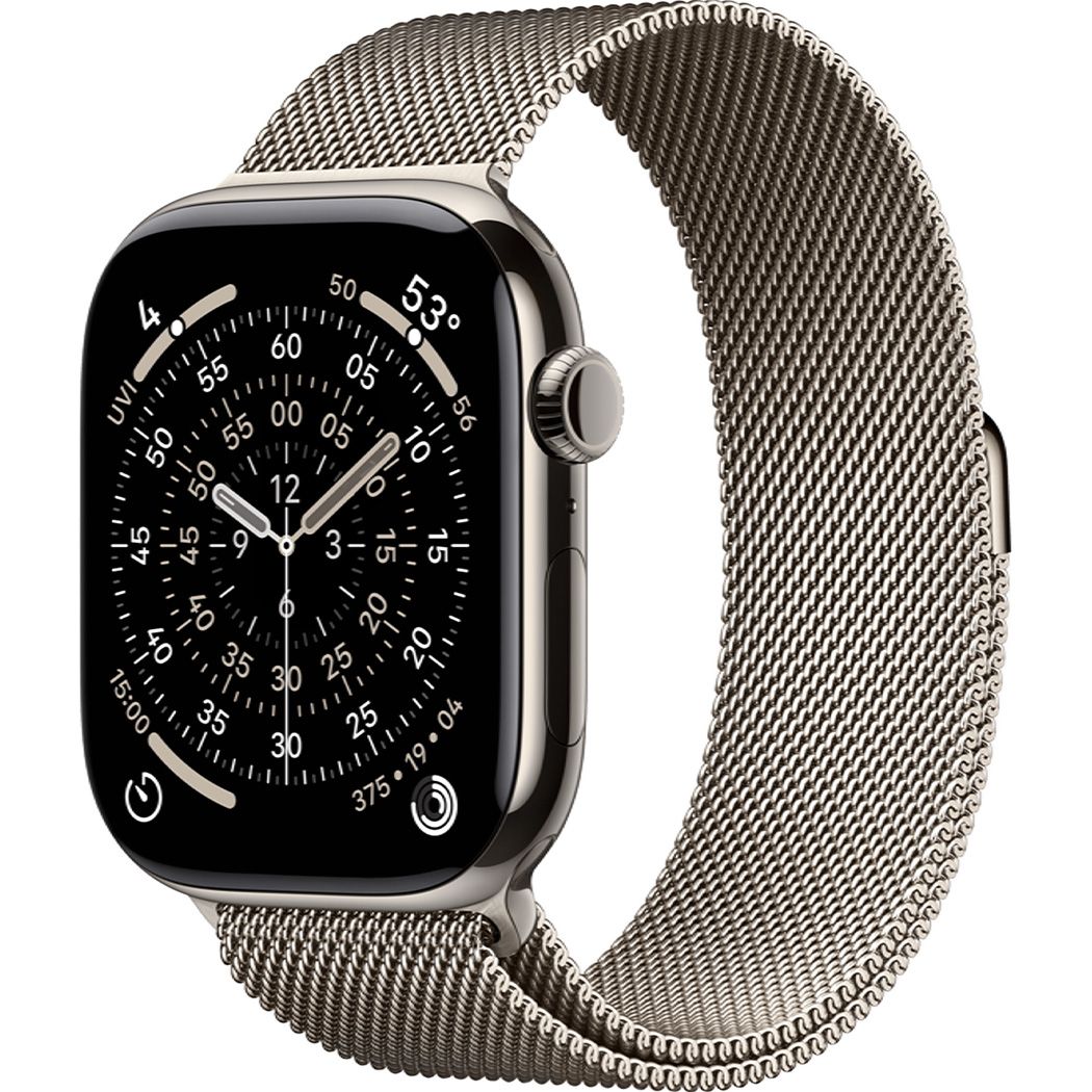 

Смарт-часы Apple Watch Series 11 GPS + Cellular 46mm Natural Titanium Case with Natural Milanese Loop M/L (MFD04)