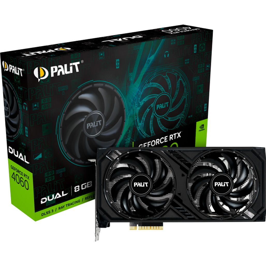 

Відеокарта Palit GeForce RTX 4060 Dual (NE64060019P1-1070D)