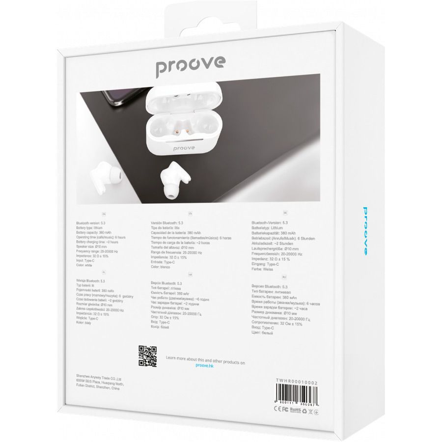Навушники Proove Horizon TWS with ANC White (TWHR00010002)