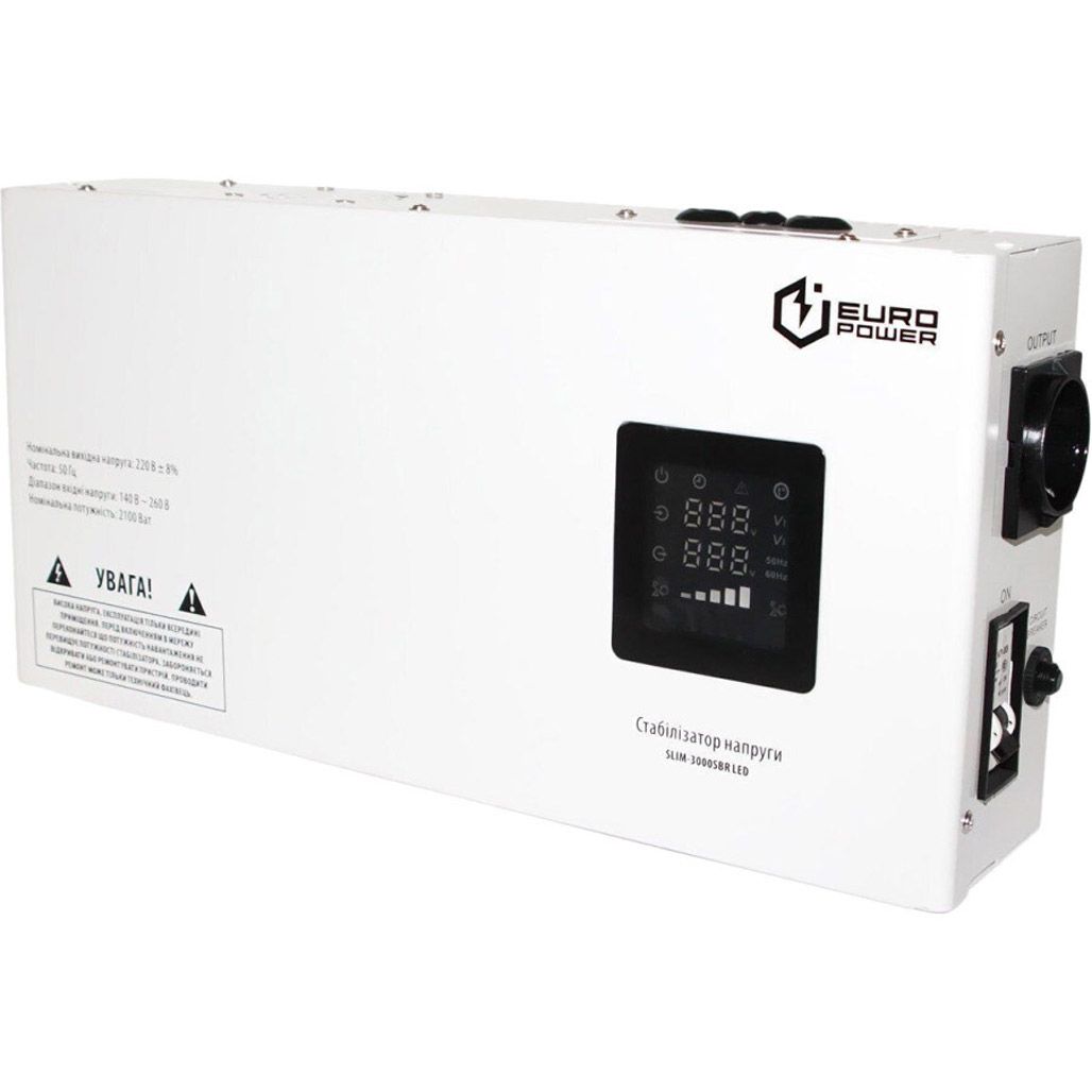 Стабілізатор напруги Europower SLIM-3000SBR LED