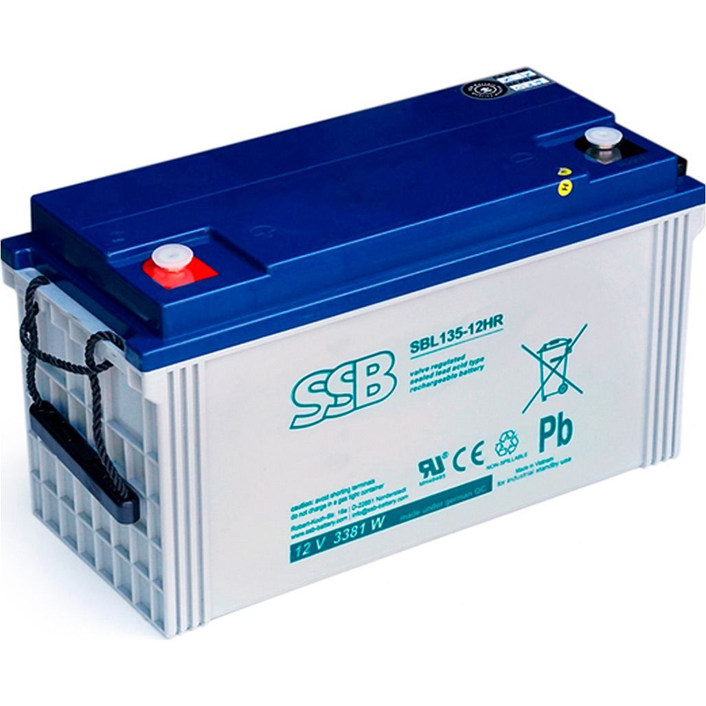 

Аккумулятор SSB SBL135-12HR AGM (12V/120Ah/1440Wh)