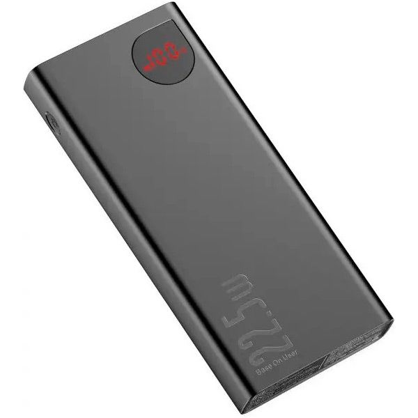 Зовнішній акумулятор Baseus Adaman Metal Digital Display 40000 mAh 22.5 Вт Black (PPAD020001) 