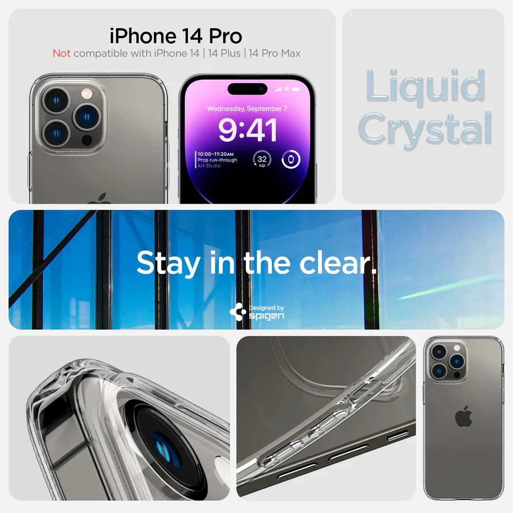 Чохол Spigen Liquid Crystal Case для iPhone 14 Pro Crystal Clear (ACS04953) 