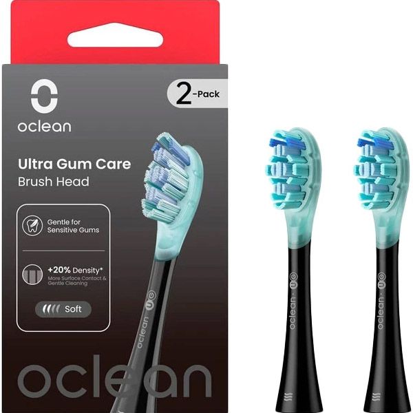 Насадка для зубної щітки Oclean UG02 B02 Ultra Gum Care Brush 2шт Black (6970810553567)