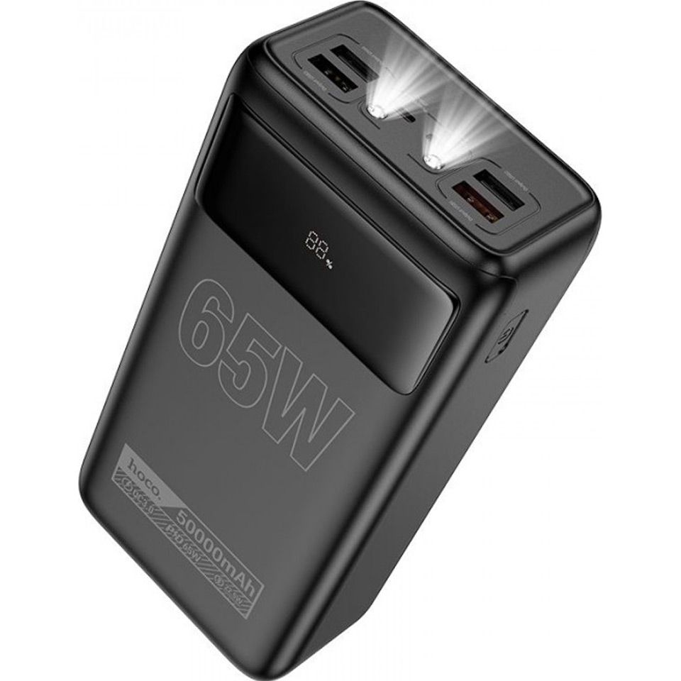 Зовнішній акумулятор Hoco DB81A Apollo 50000mAh 65W Black 