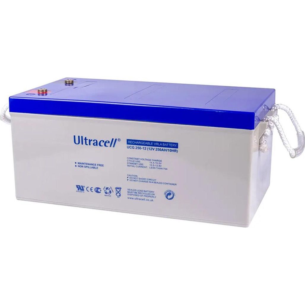 

Акумулятор Ultracell UCG250-12 GEL 12V (12V/250Ah/3000Wh)