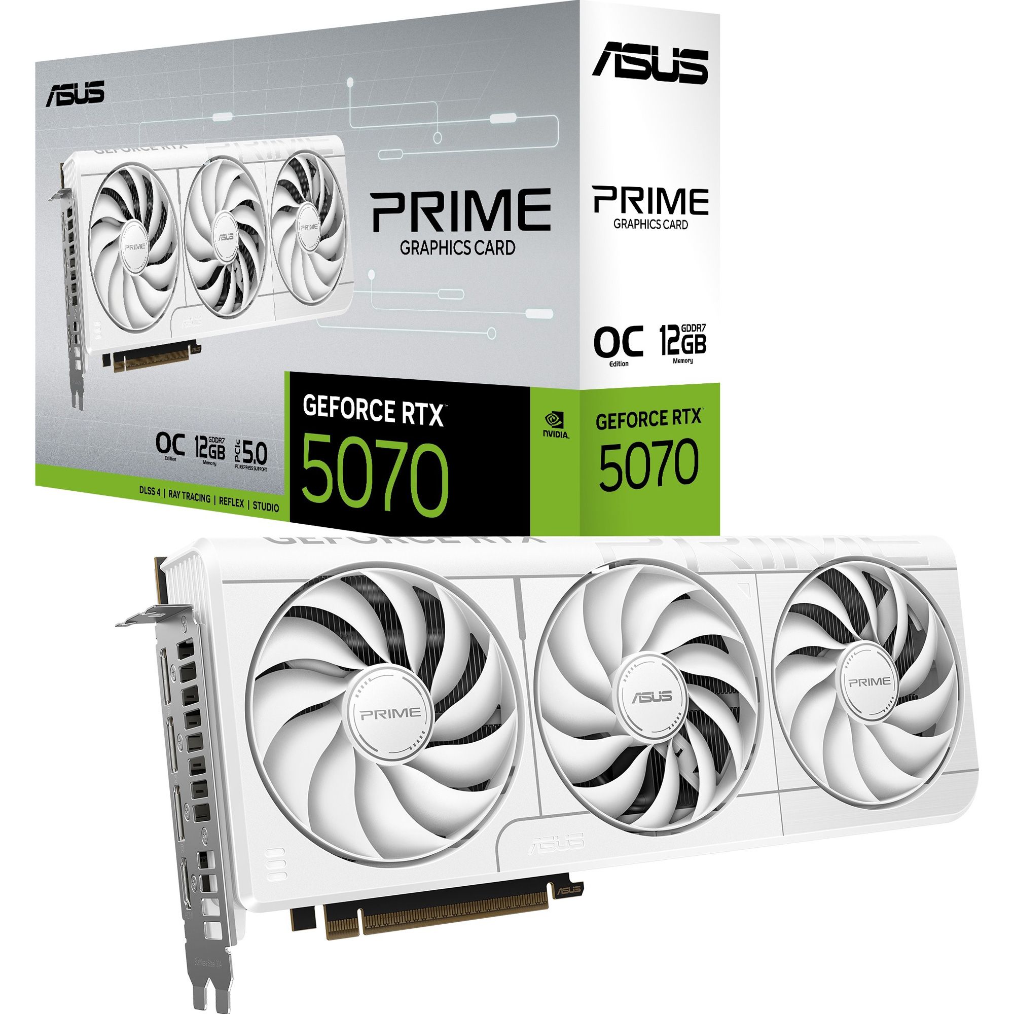 

Відеокарта Asus Prime GeForce RTX 5070 12GB OC Edition White (PRIME-RTX5070-O12G-WHITE) EU