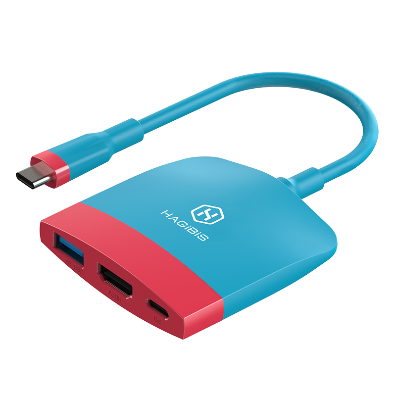 

USB-хаб Xiaomi HAGiBiS USB-C Hub for Nintendo Switch Blue/Red (SWC01) [56742]