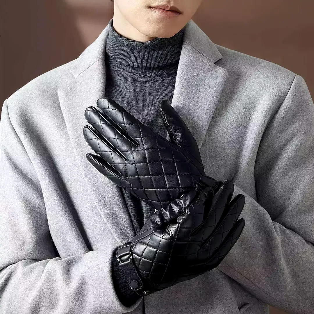 Рукавички шкіряні чоловічі Qimian Sheepskin Gloves size S Black