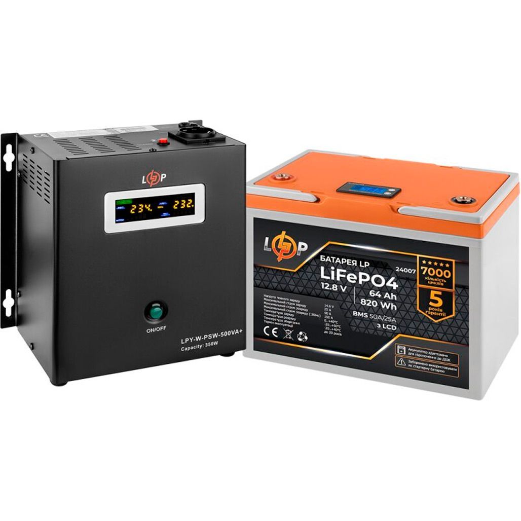 

Джерело безперебійного живлення (ДБЖ) LogicPower UPS W500 + LiFePO4 820Wh (24167)