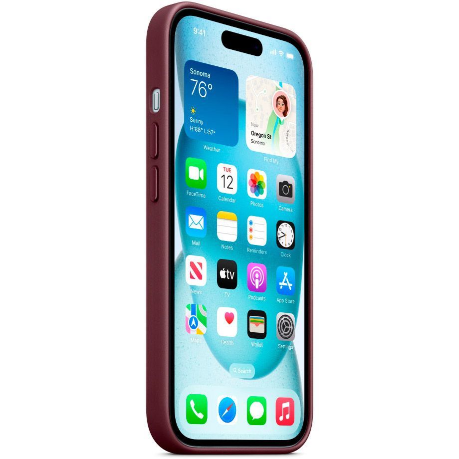 Чохол Apple FineWoven Case для iPhone 15 with MagSafe Mulberry (MT3E3ZM/A)