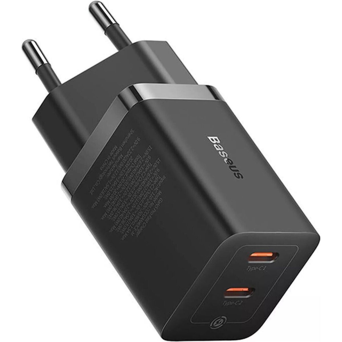 Мережевий зарядний пристрій Baseus GaN5 Pro 40W 2xUSB-C Black (CCGP180101)