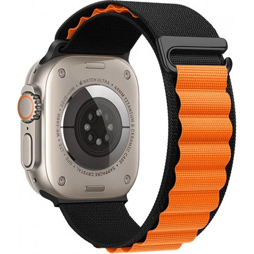 

Ремешок Hoco WA20 Alpine Loop Nylon Strap для Apple Watch 38/40/41mm Black Orange
