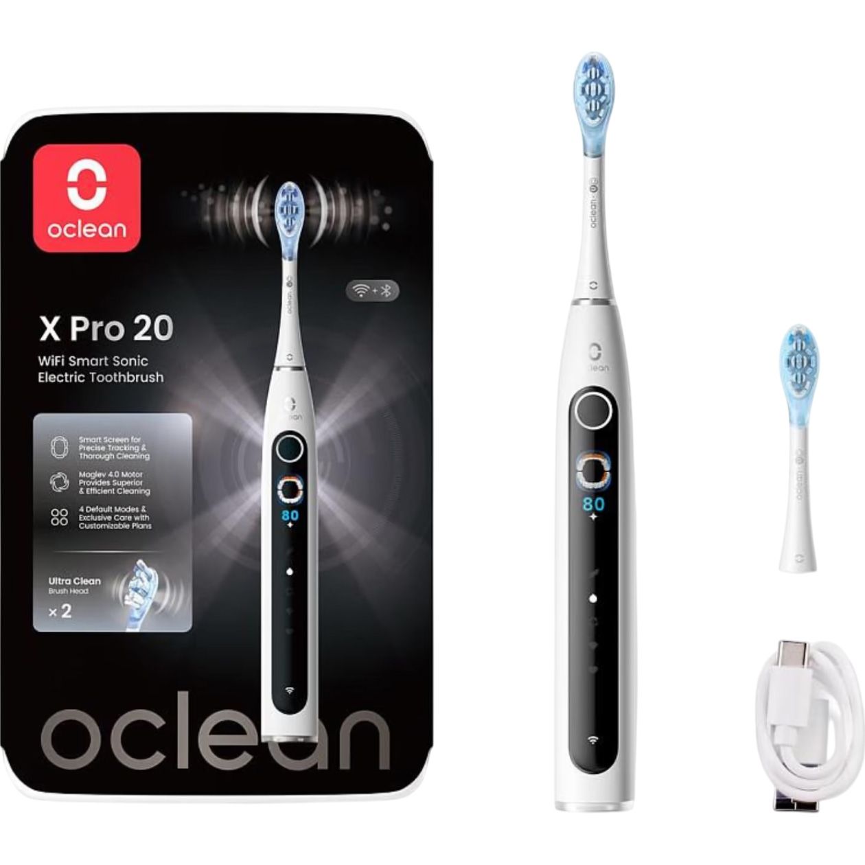 

Електрична зубна щітка Oclean X Pro 20 Electric Toothbrush White