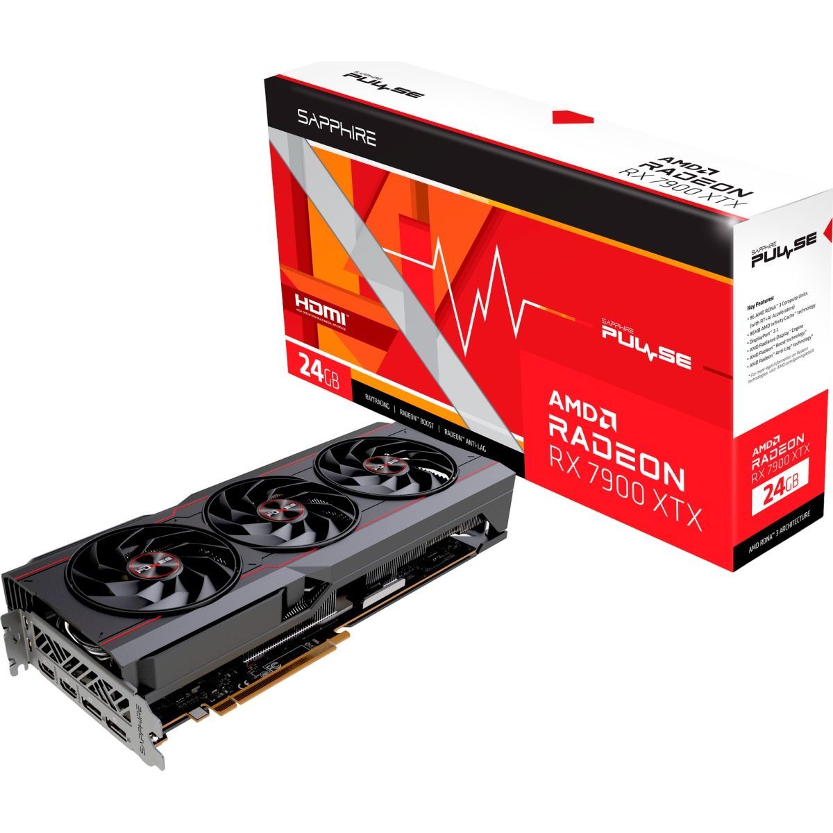 

Відеокарта Sapphire Radeon RX 7900 XTX Pulse 24G (11322-02-20G) UA