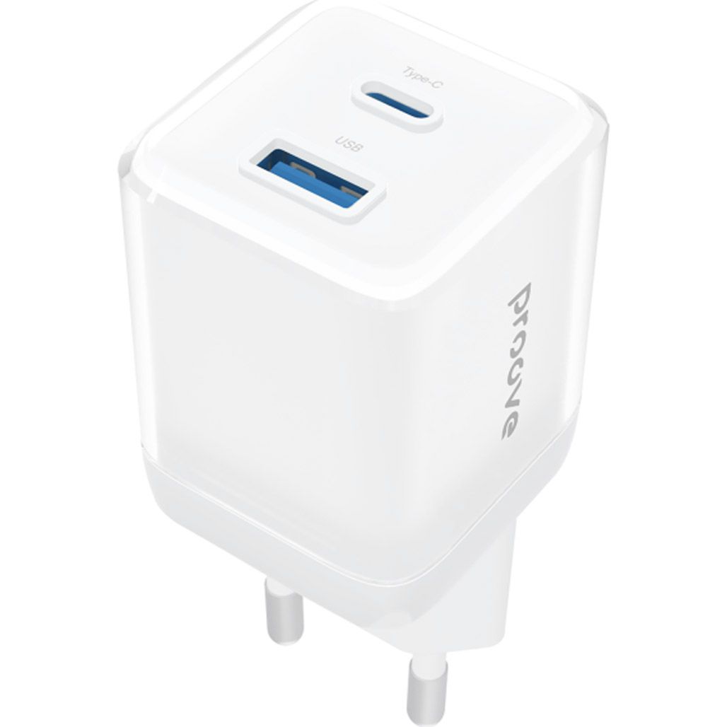 

Сетевое зарядное устройство Proove Pure GaN Plus 30W USB-C/USB-A White (WCPU30111202)